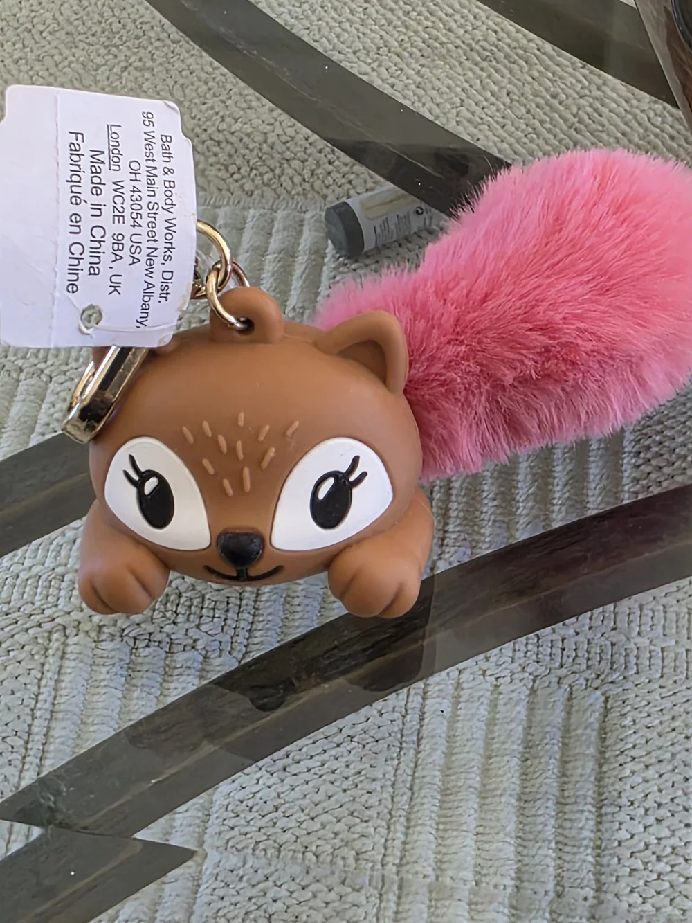 BATH & BODY WORKS SQUIRREL FUZZY PINK TAIL POCKETBAC HOLDER SLEEVE SANITIZER - Picture 1 of 1